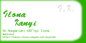 ilona kanyi business card
